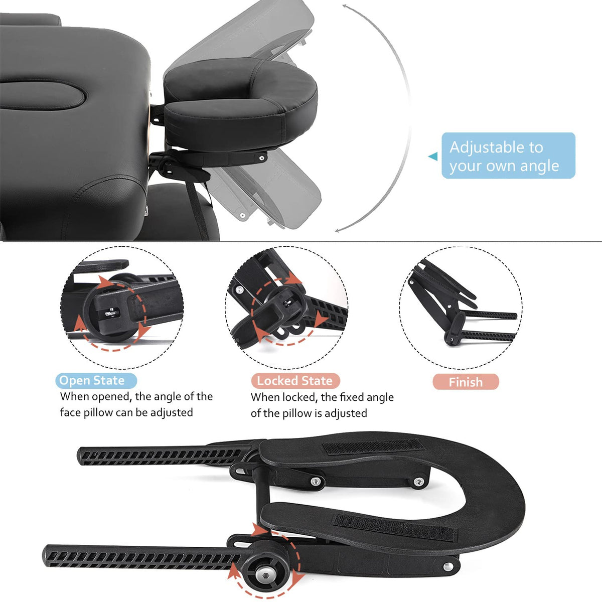 Noverlife Face Cradle installs quickly with clips and rods