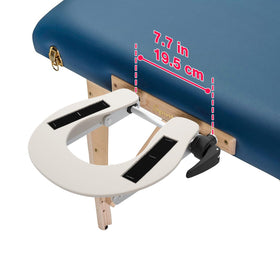 Noverlife face cradle supports clients without altering table setup.