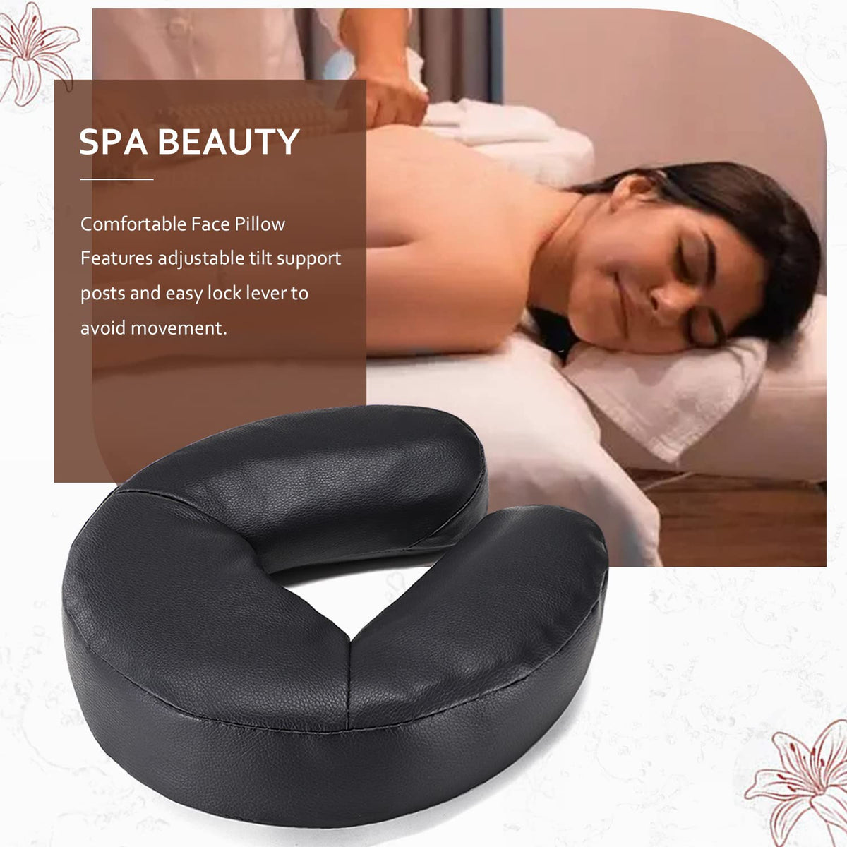 Noverlife memory foam face pillow contours to facial features for steady support.