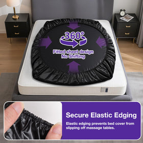 Noverlife full elastic skirt ensures snug 57 to 60 inch bed fit.