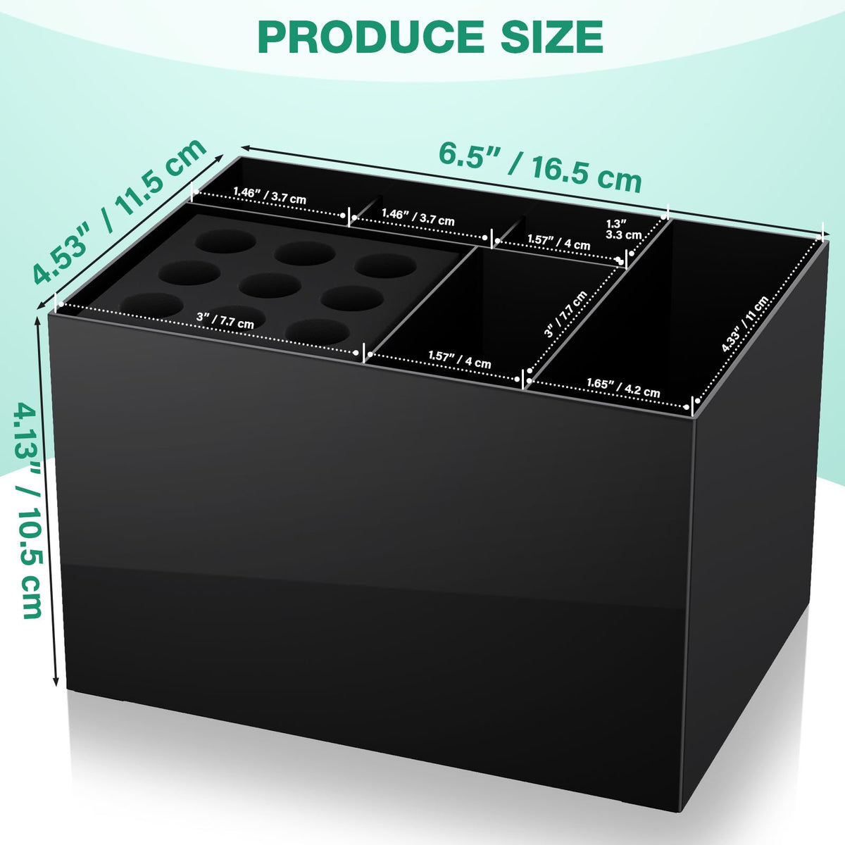 Noverlife scissor holder box supports pristine workstation organization for barbers.