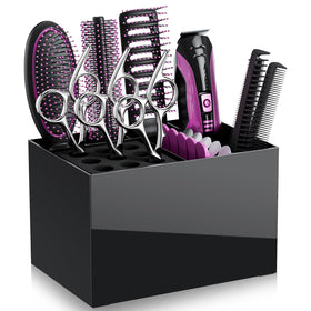 Noverlife hair salon scissor holder box front view showing organized tool tray for quick access.