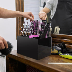 Noverlife hair-salon scissor holder box easy wipe surface for fast cleaning.