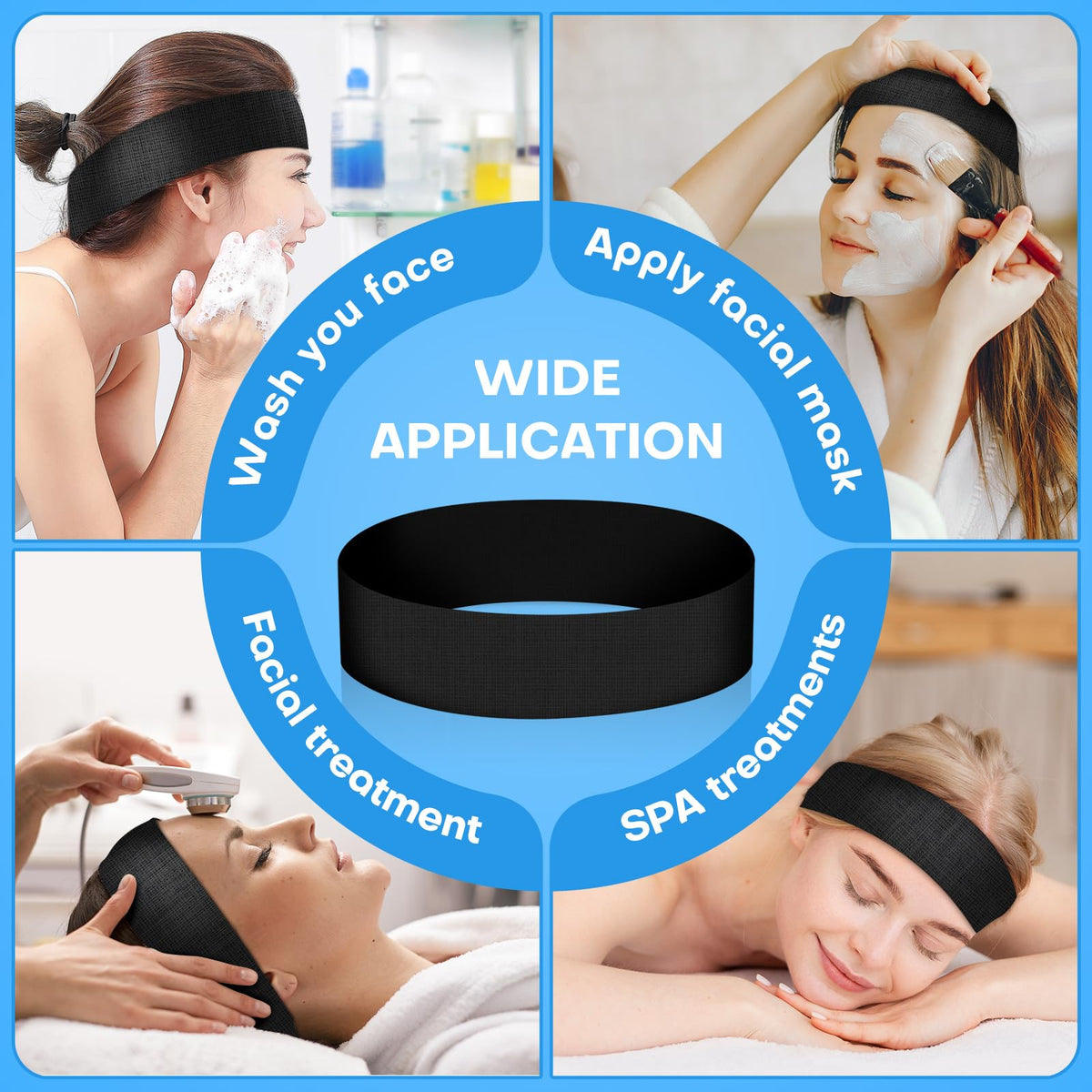Noverlife headband for makeup removal and skincare sessions