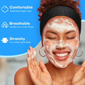 Noverlife headband keeps hair away from the face during skincare routines