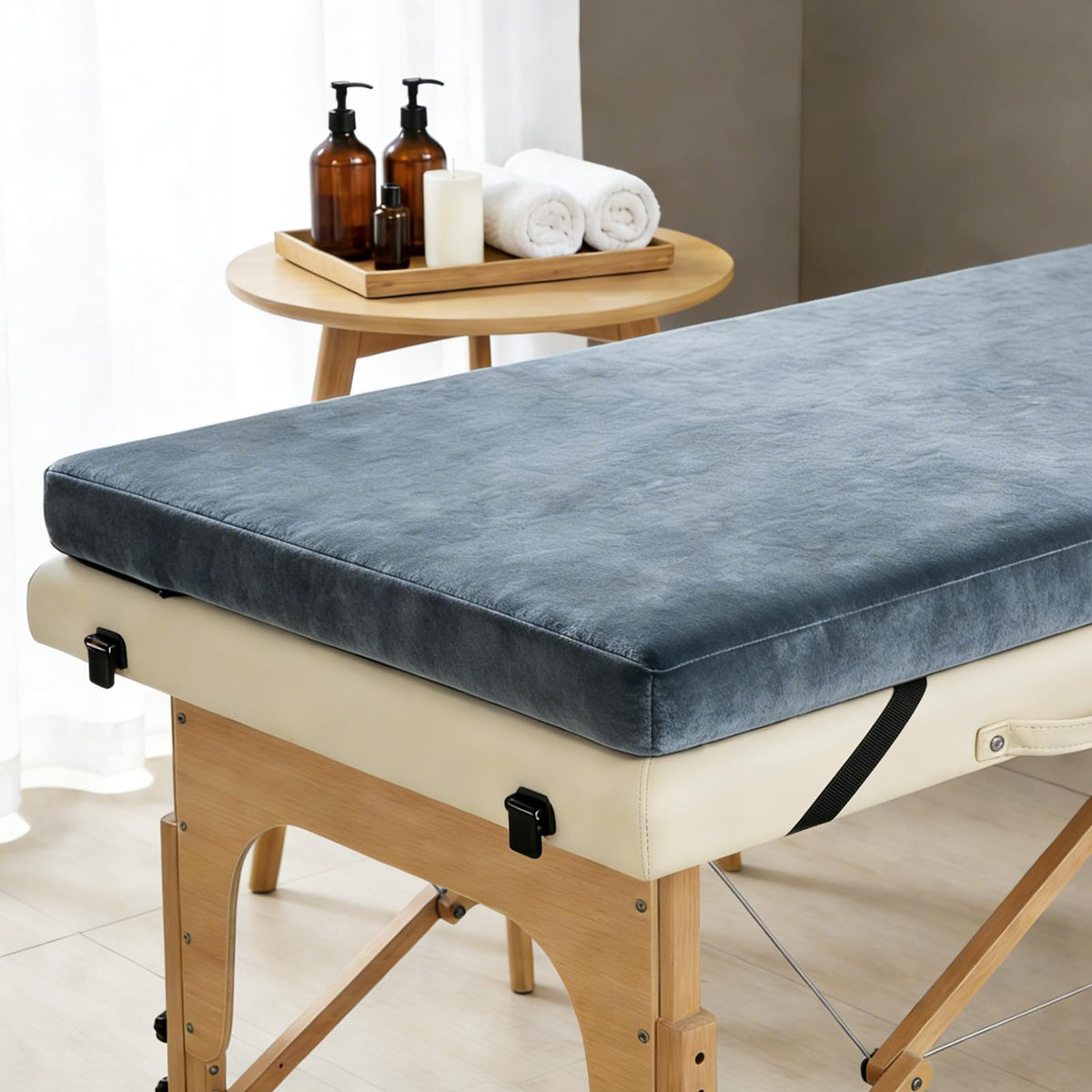 Designed to fit standard massage and lash beds for versatile use