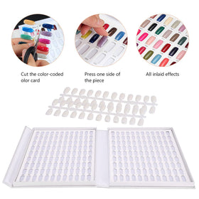 Noverlife nail-polish color display book enables quick color matching during manicures.