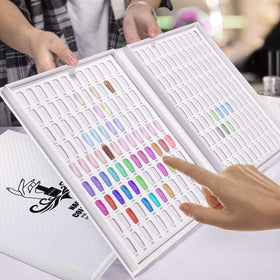 Noverlife open 216 nail colors chart book reveals broad shade range for quick matching.