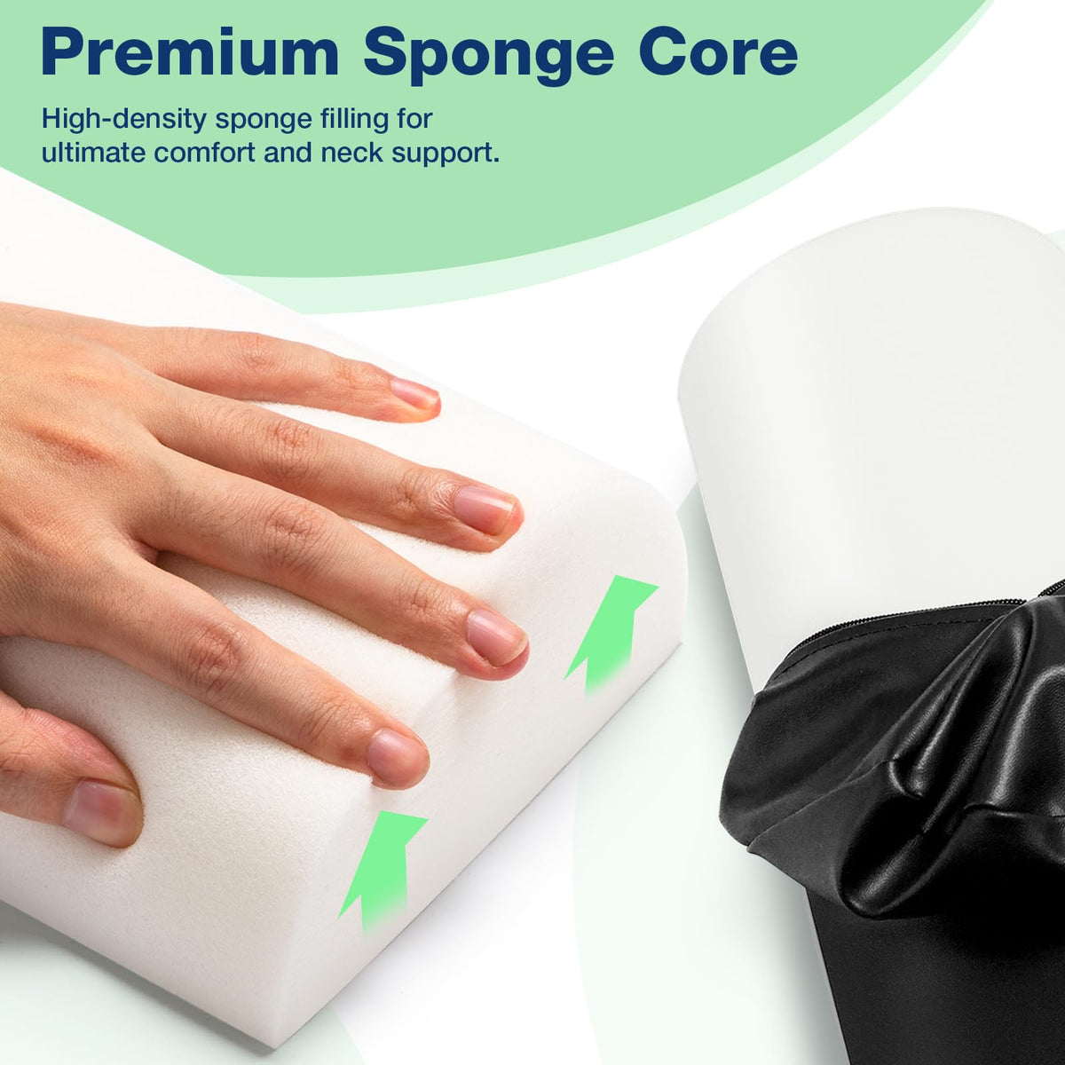 PU leather outer case of Noverlife bolster keeps it soft and easy to wipe clean.