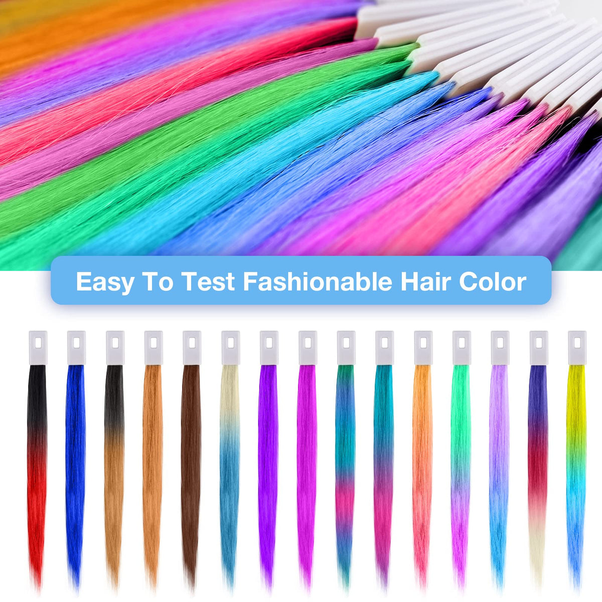 Noverlife pure human hair swatch demonstrates smooth feel and dyeable surface for trial colors.