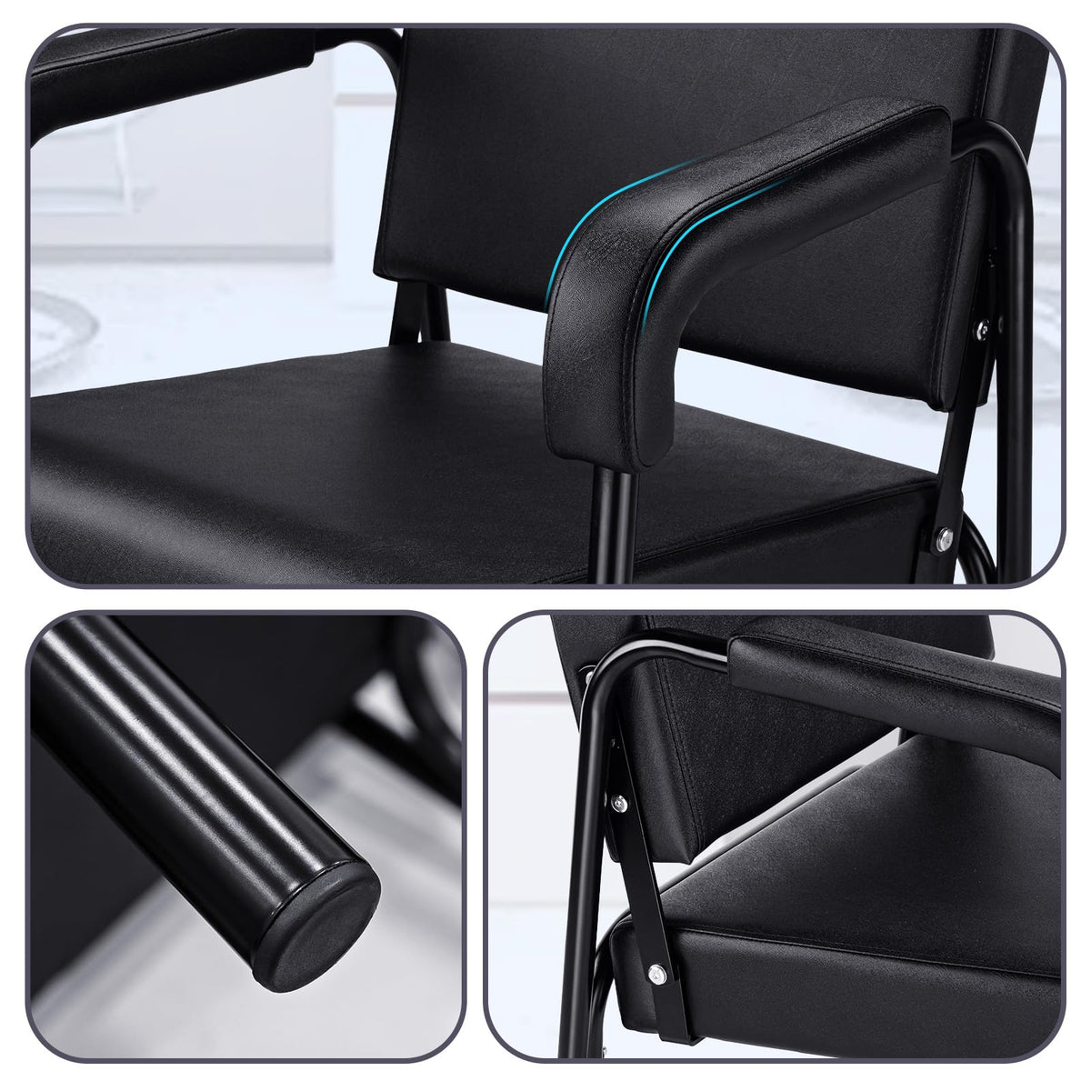 Noverlife ergonomic backrest supports lumbar comfort during long shampoo sessions