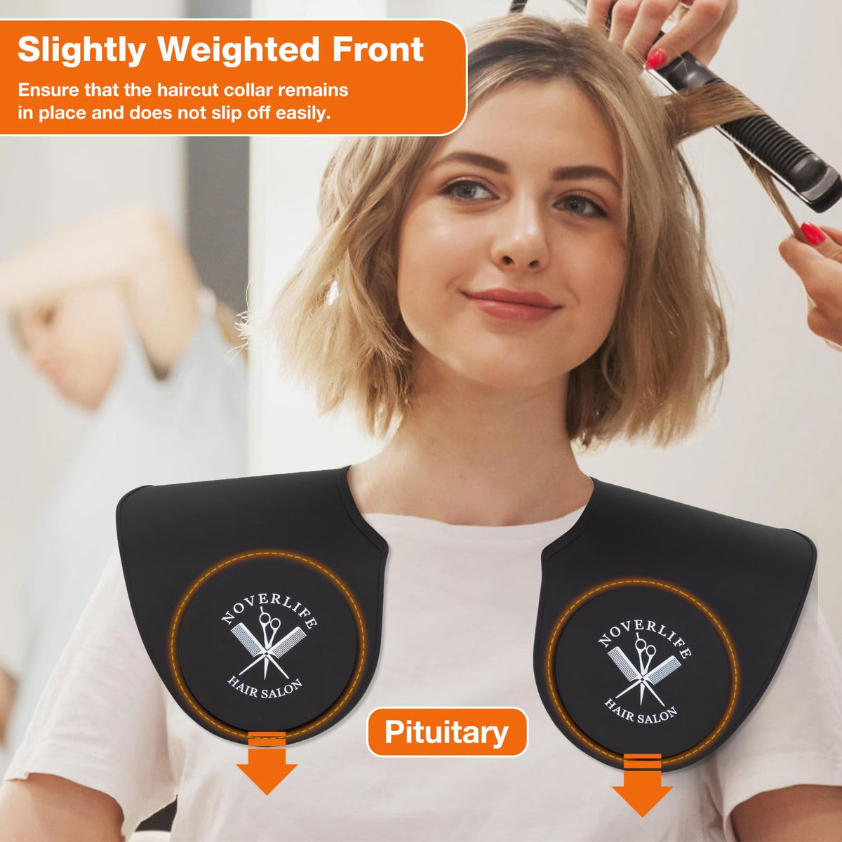 Noverlife silicone hair cutting cap closeup highlights soft material and easy cleaning