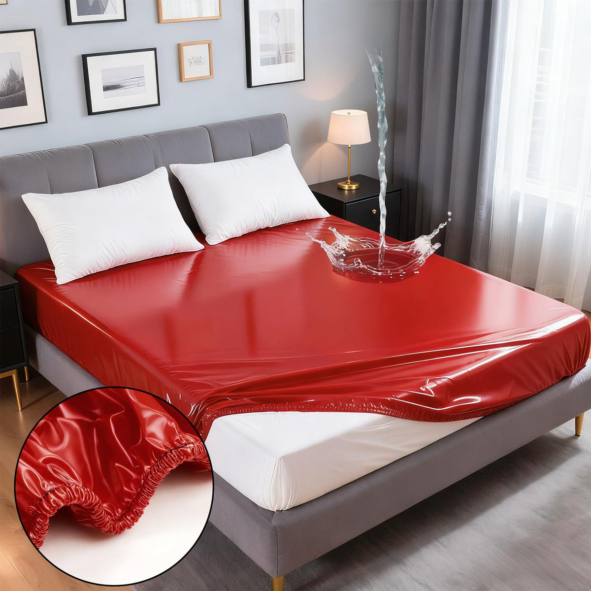 Noverlife Vinyl Queen mattress protects against silicone-based products with easy wipe-clean maintenance.