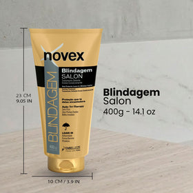 NOVEX Blindagem Thermal Protector barrier action helps resist humidity during styling