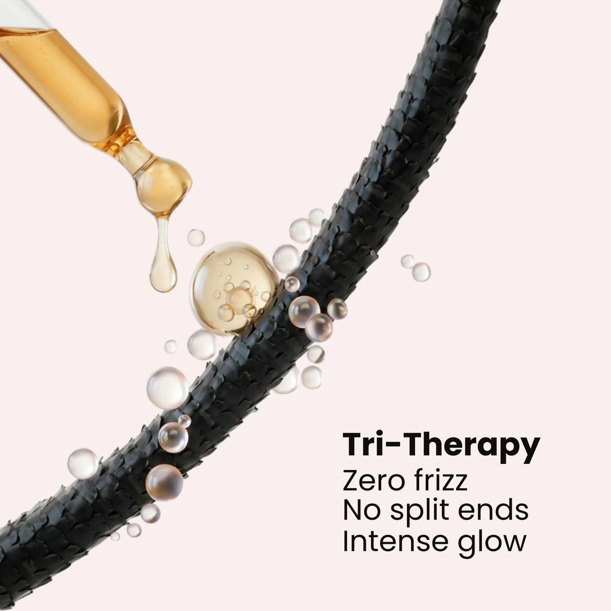 NOVEX Blindagem Thermal Protector Leave-In hair-application demonstrates even coverage for heat styling.