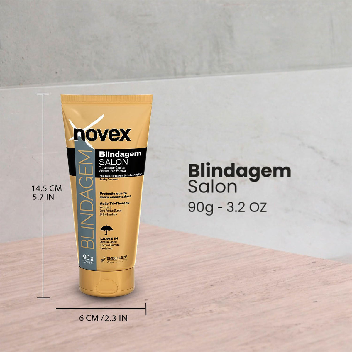 NOVEX application on hair strands demonstrates lightweight formula detangling and ease of styling