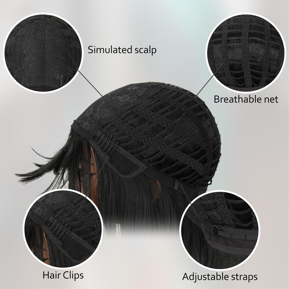 NOVFLKW heat resistant synthetic fiber texture for easy styling