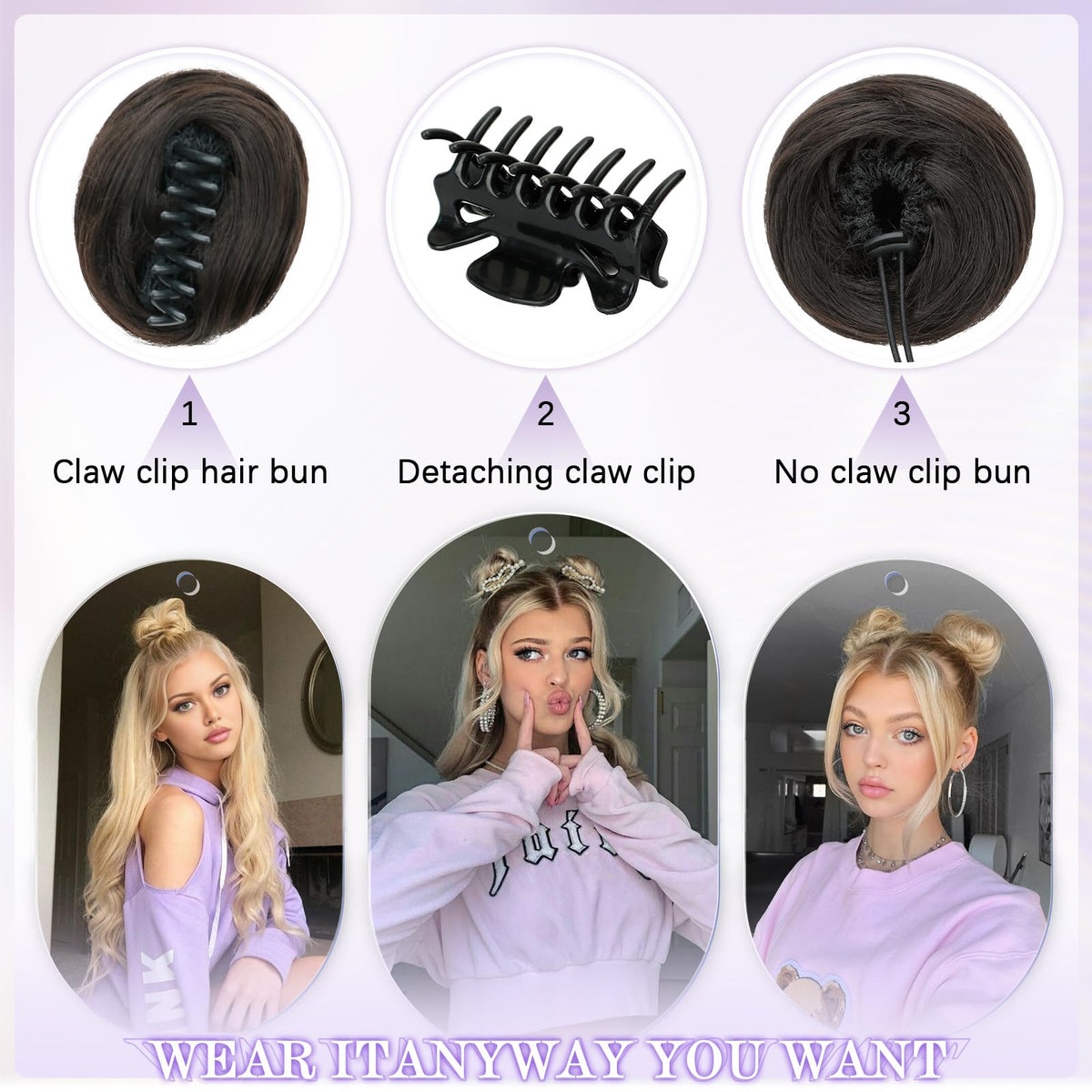 NOVFLKW Space Bun drawstring option ensures snug fit for every hairstyle.