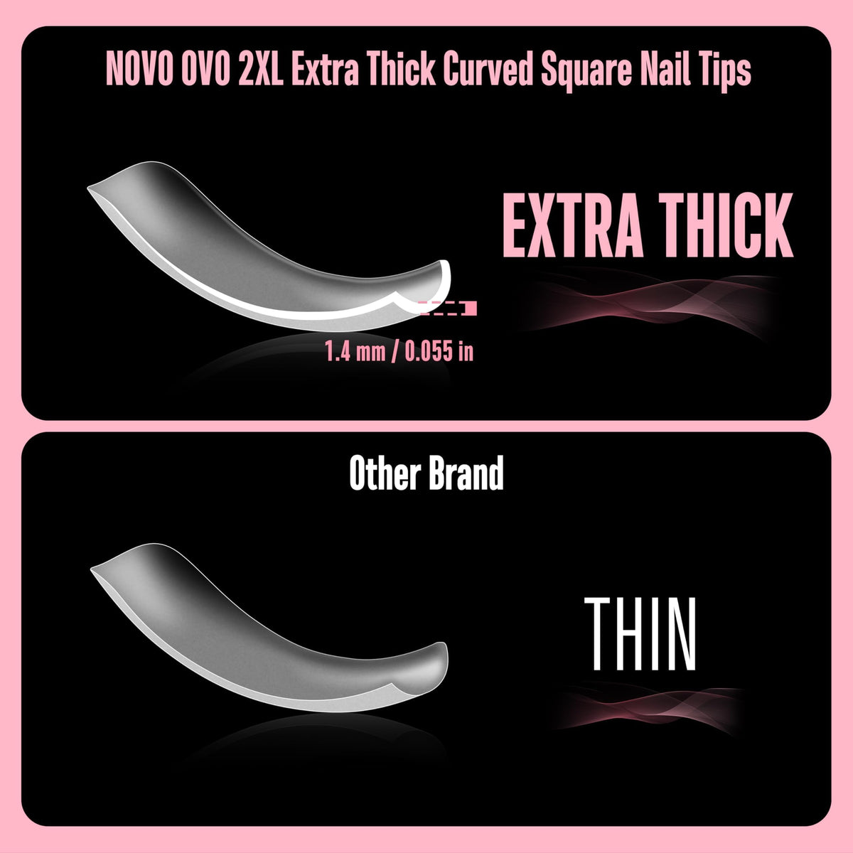 NOVO OVO twelve-size set fits many nail beds for versatile manicures.