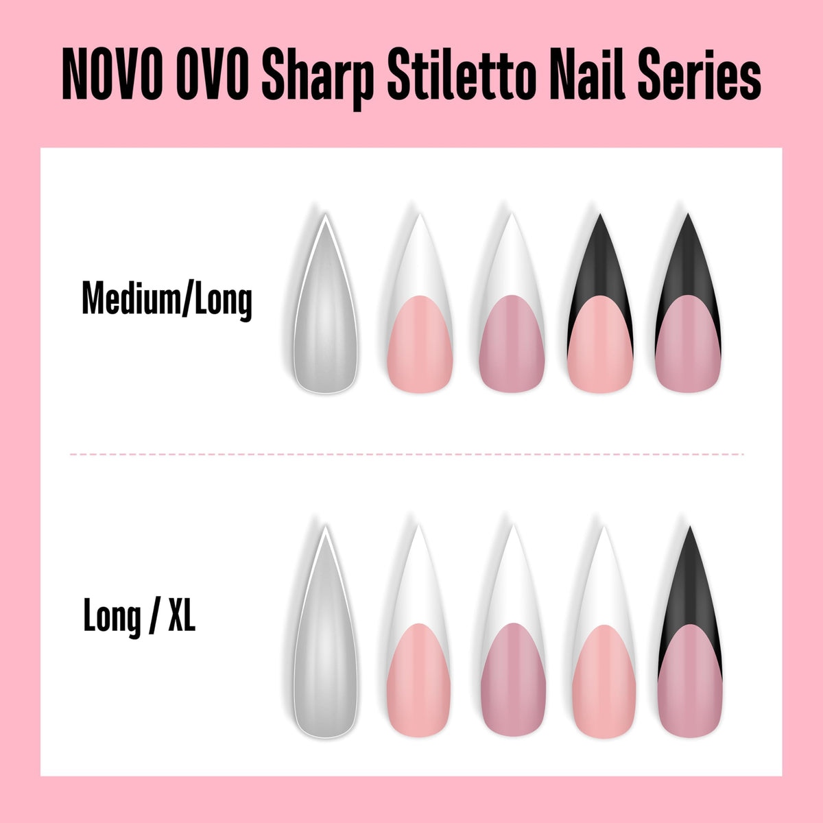 NOVO OVO includes 160 pieces across 16 sizes for at-home fashion nails.