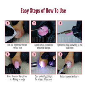NOVO OVO application guide for simple step-by-step nail art workflow