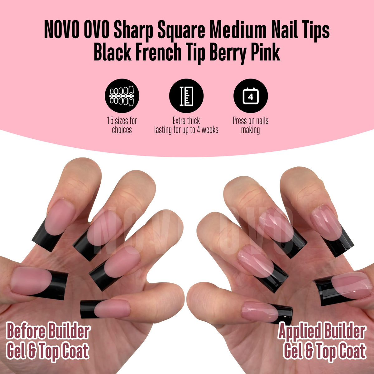 NOVO OVO pre-filed cuticle end detail enabling easy application.