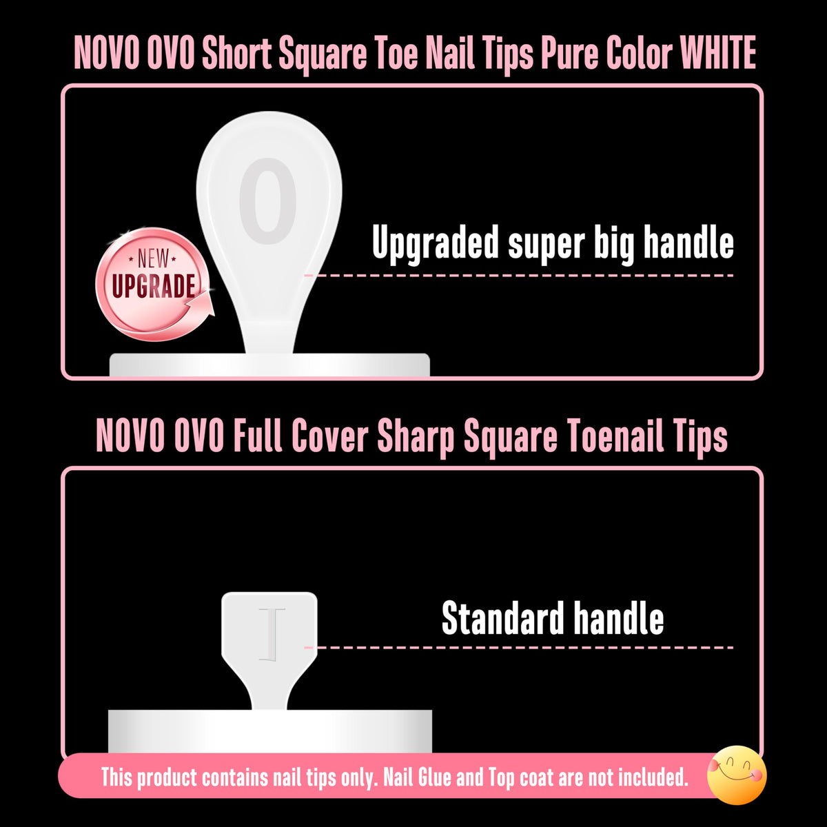 NOVO OVO pre-colored white tips simplify quick pedicures