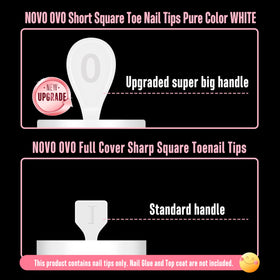 NOVO OVO pre-colored white tips simplify quick pedicures