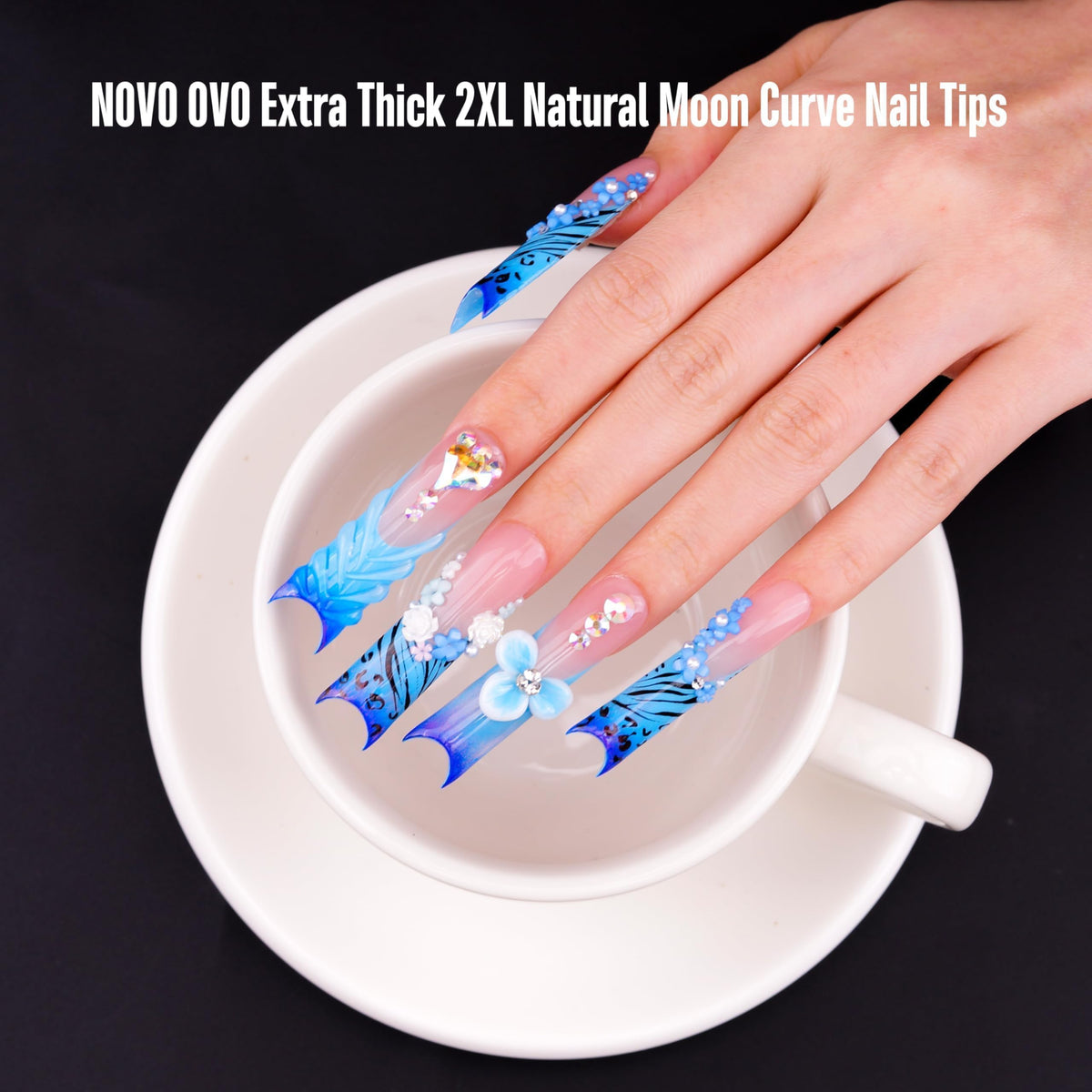 NOVO OVO extra thick soft gel tips provide durable, long-lasting wear.