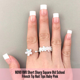 NOVO OVO nails in 15 sizes with square thumbs and rounded others fit different nails.