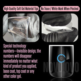 NOVO OVO full-cover false nails suitable for acrylic or gel looks.