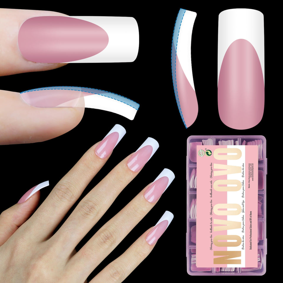 NOVO OVO Halloween nail tips packaging with 240 pieces for easy DIY manicures