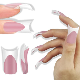NOVO OVO Berry Pink duck nails full cover tips for a quick salon-like manicure at home.