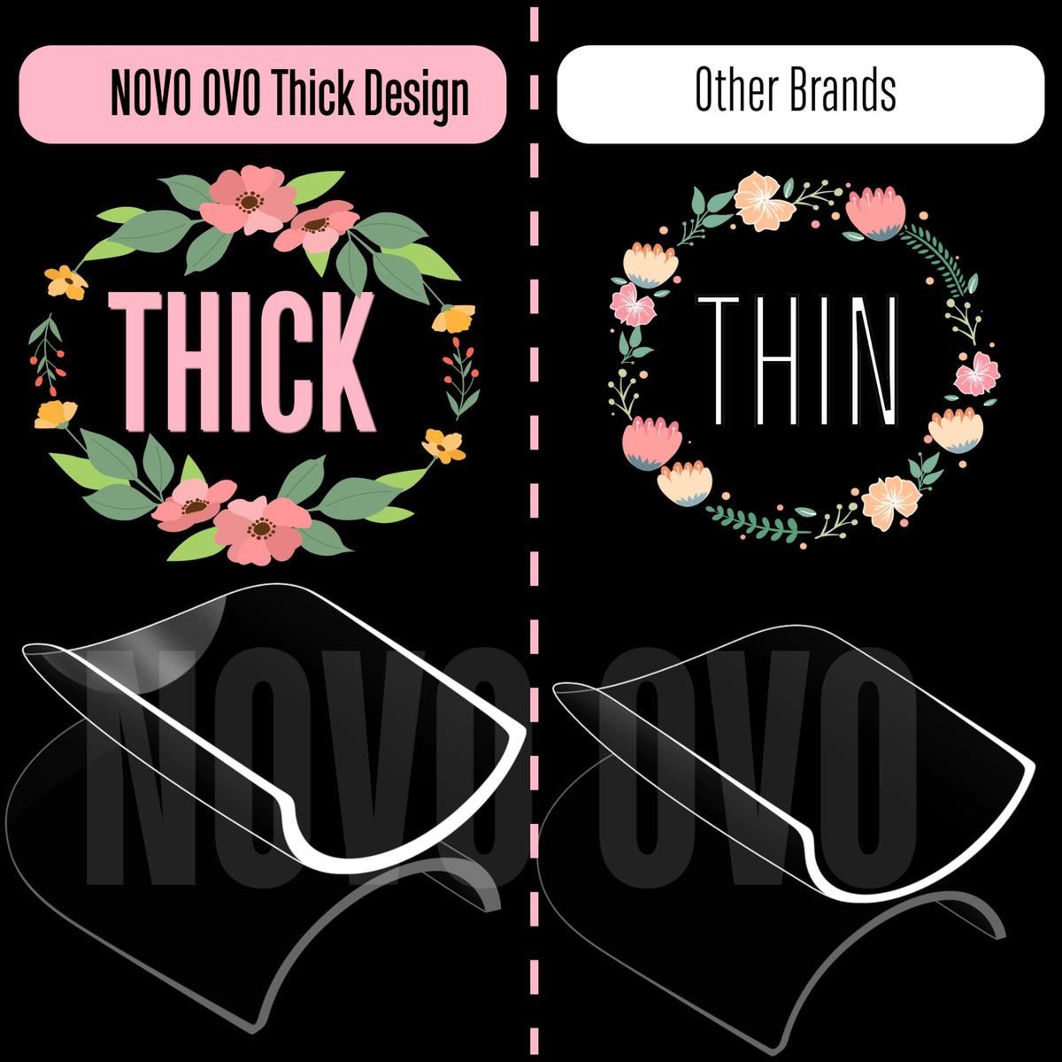 NOVO OVO no filing cuticle end tips simplify application and prep.
