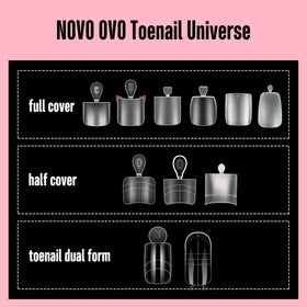 NOVO OVO toe nails tips collection offers a complete pedicure set.