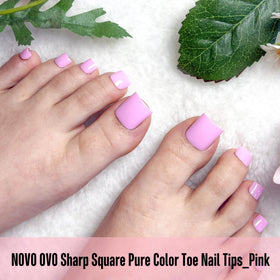 NOVO OVO soft gel PMMA material close-up shows durable, flexible toe tips