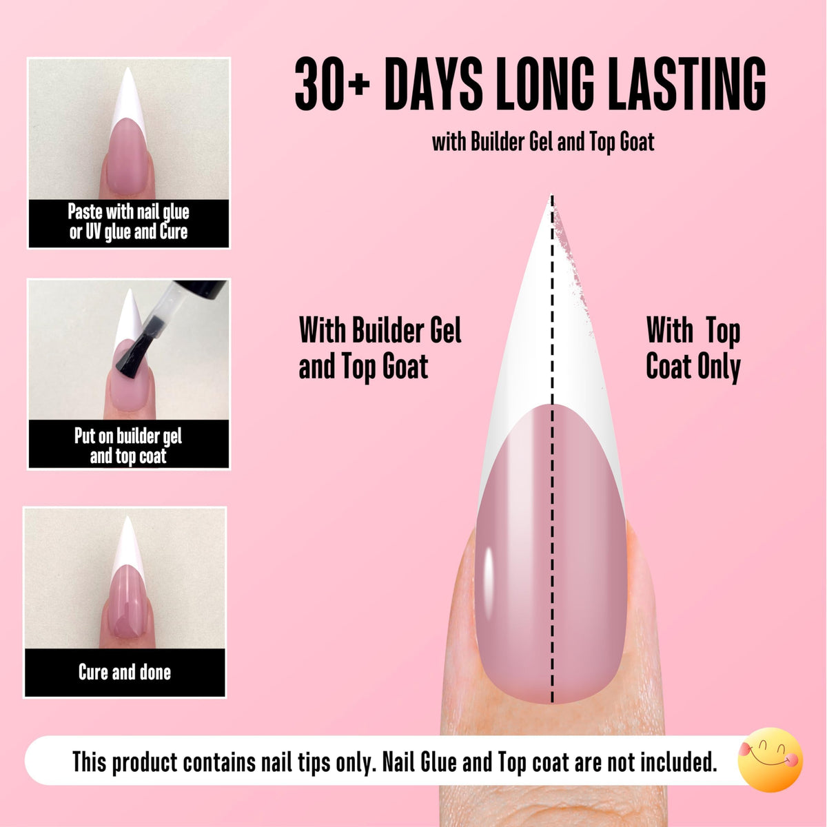 NOVO OVO tips work with polish, dip powder, or acrylic for versatility