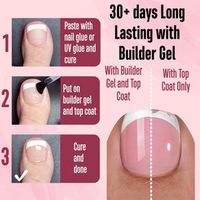 NOVO OVO tips with pre-applied base coat for easier DIY pedicures
