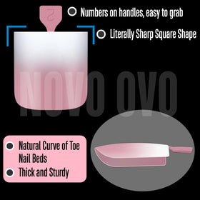 NOVO OVO pre-designed ombre nails with a matte surface are perfect for creative nail art.
