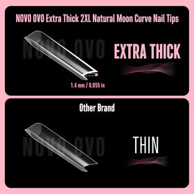 NOVO OVO pre-filed cuticle edge enables quick, neat adhesion.