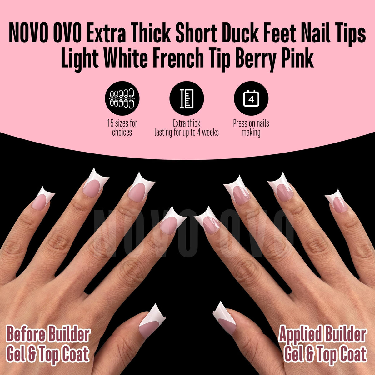 NOVO OVO press-on kit with UV glue for quick application