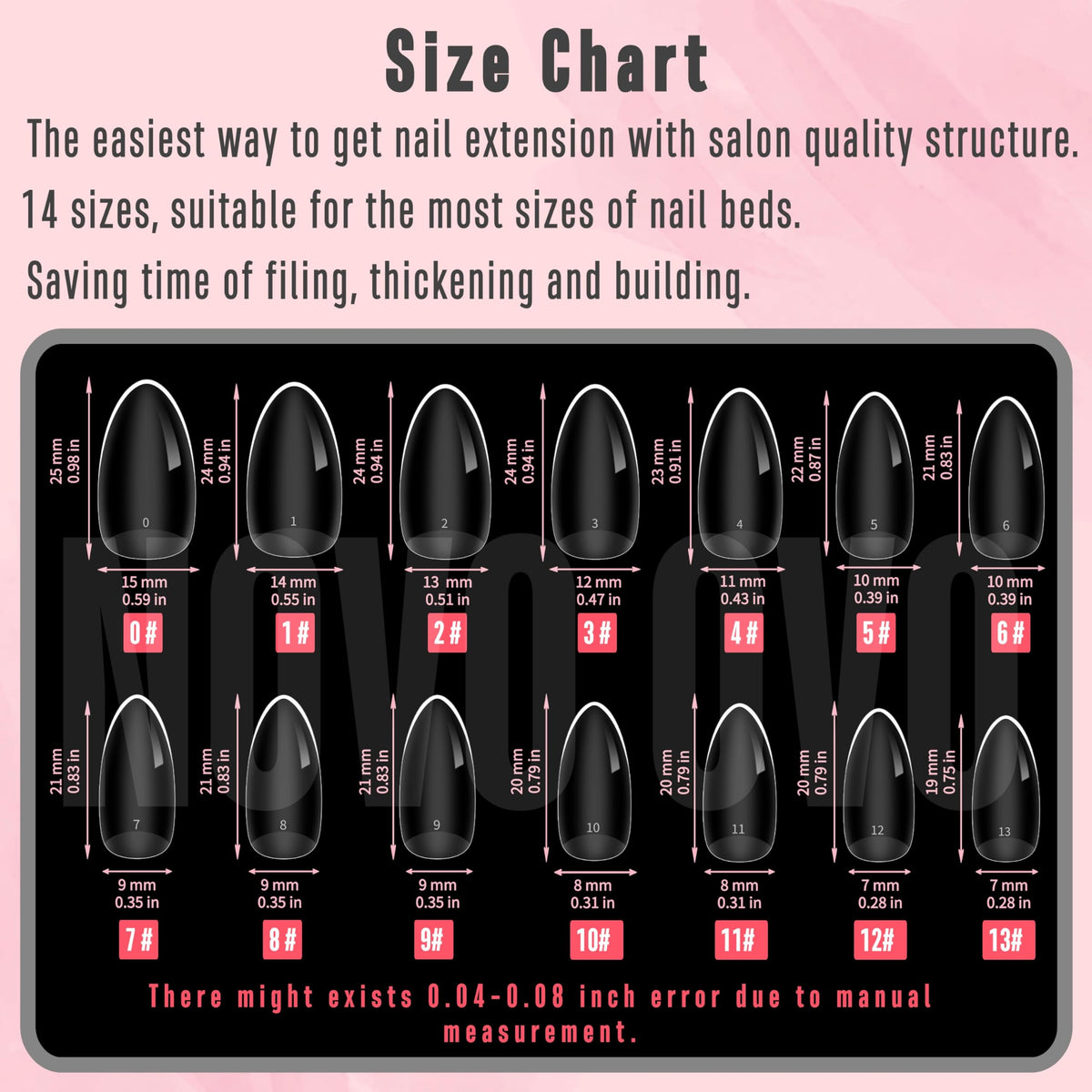 NOVO OVO salon quality press-on tips for professional-looking nails