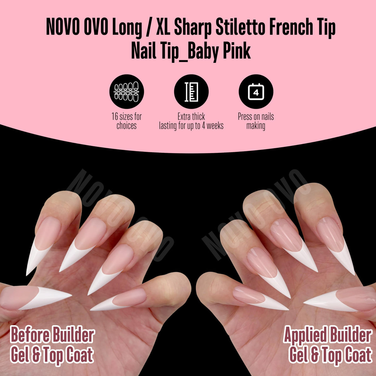 NOVO OVO soak-off friendly nails are easy to trim without over-filing.