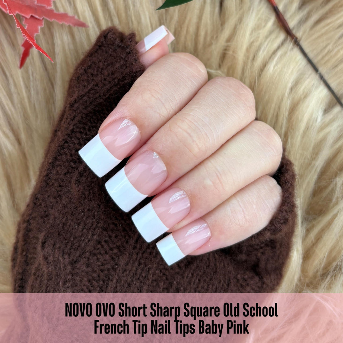 NOVO OVO soft gel full-cover tips with thick free edge for sturdy wear.