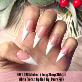 NOVO OVO soft gel nail tips ultra-transparent for seamless natural-looking extensions.