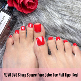 NOVO OVO Soft Gel PMMA toe nails full cover for durable wear