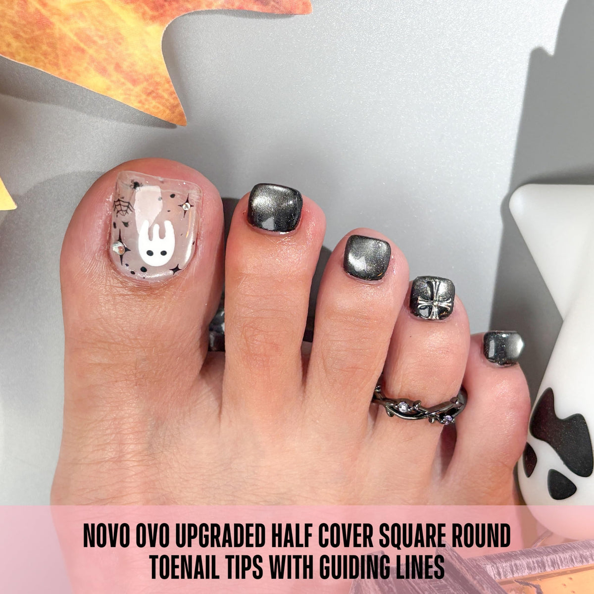 NOVO OVO soft-gel toe tips in 15 sizes, including big toe options.