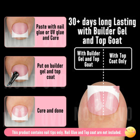 NOVO OVO square toe nail tips with 16 sizes for versatile fit