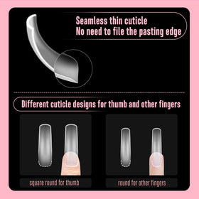 NOVO OVO XL XXL thick tips provide dramatic curved nails.