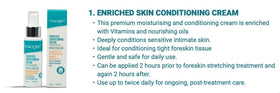 Close-up of cream texture showing rich emollients for sensitive skin.